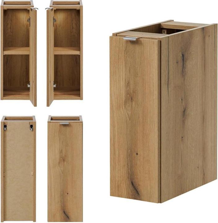Produktbild En.Casa Waschtischunterschrank Skelbolu 100x60x40 cm Eicheoptik
