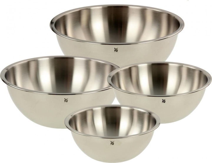Produktbild WMF Schüsselset 4tlg Edelstahl Schüsseln 0,75-2,75l stapelbar (24 cm, 2.75 l, 4 x)