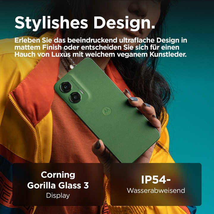 Produktbild Motorola Moto G35 (128 GB, Leaf Green, 6.72", Dual SIM, 50 Mpx, 5G)