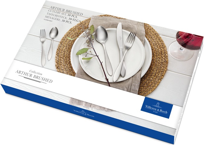 Produktbild Villeroy & Boch Tafelbesteck 30tlg. Arthur gebürstet (30 Stück, Besteck Set)