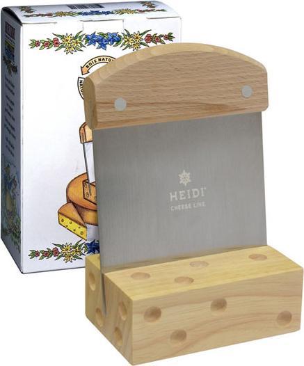 Heidi Cheese Line Palette à fromage avec support, en bois naturel,.