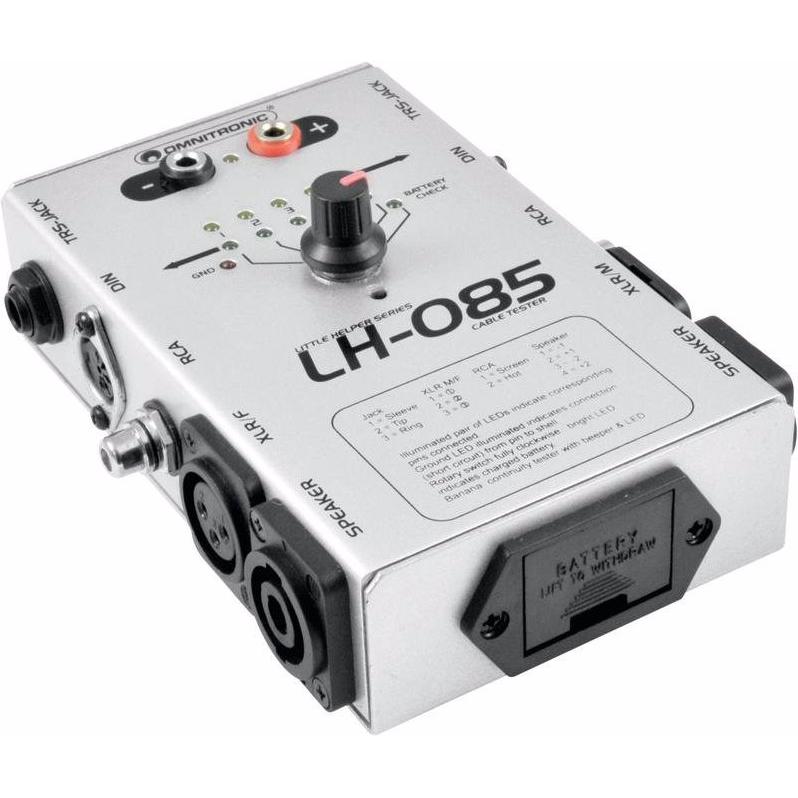 Omnitronic LH-085 Kabeltester (Audio Kabeltester), Audio Zubehör, Mehrfarbig