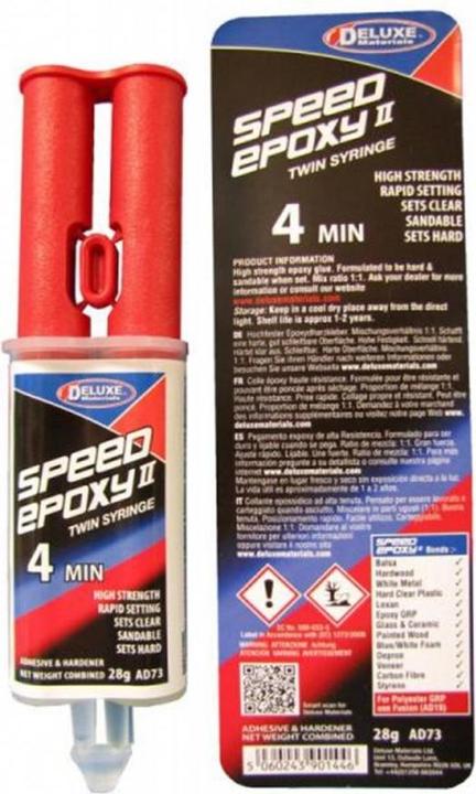 Image du produit Deluxe Materials Speed Epoxy II 4 min 28g seringue (67 g, 1 ml)
