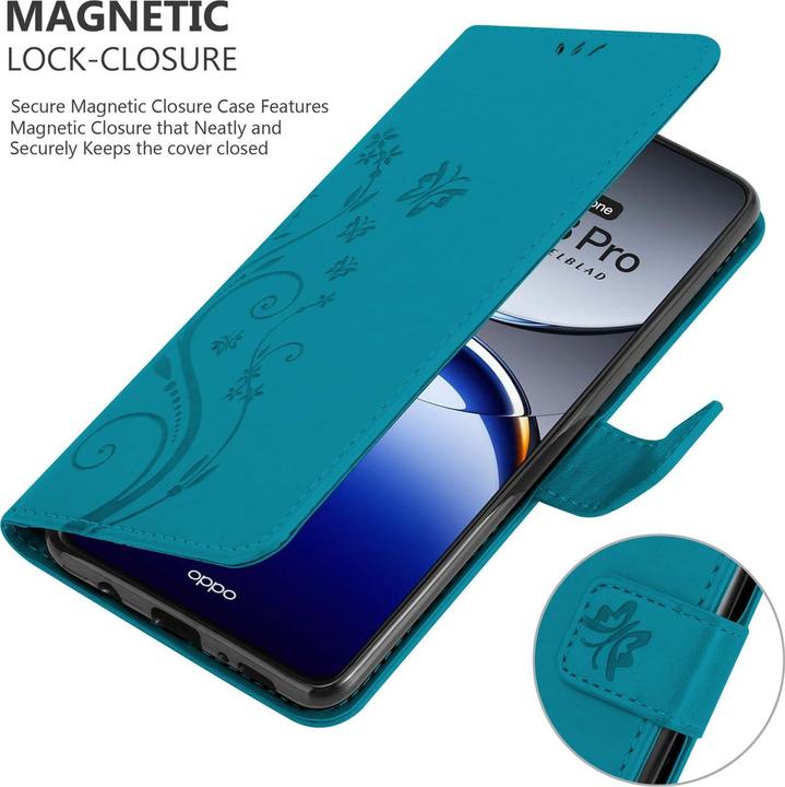 Produktbild Cadorabo Hülle für Oppo Find X8 Pro mit Blumen Muster (Oppo Find X8 Pro)