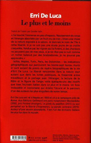 Produktbild Le plus et le moins (Französisch, De Luca Erri, 2016)