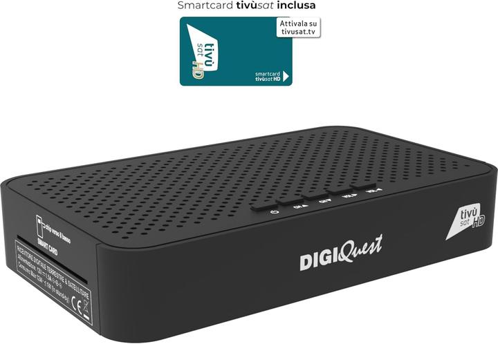 Actual product image Digiquest Tivùsat Maximo Combo Receiver with DVB-S2 and DVB-T2, Recording, DAZN Channels, Smartcard (DVB-S2, DVB-T2)