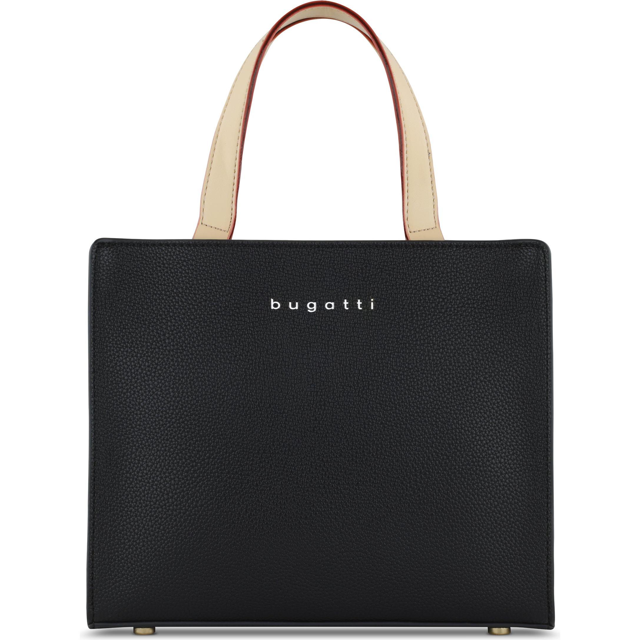 Bugatti, Tasche, Ella Handtasche 22.5 cm, Schwarz, (3 l)