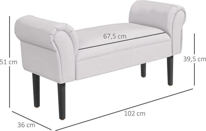 Produktbild Homcom Polsterbank im modernen Design (102 cm)