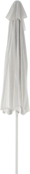 Produktbild VCM Balkon-Sonnenschirm Weiss halbrund Gartenschirm Sonnenschutz 2,7m mit Kurbel (2.70 m)