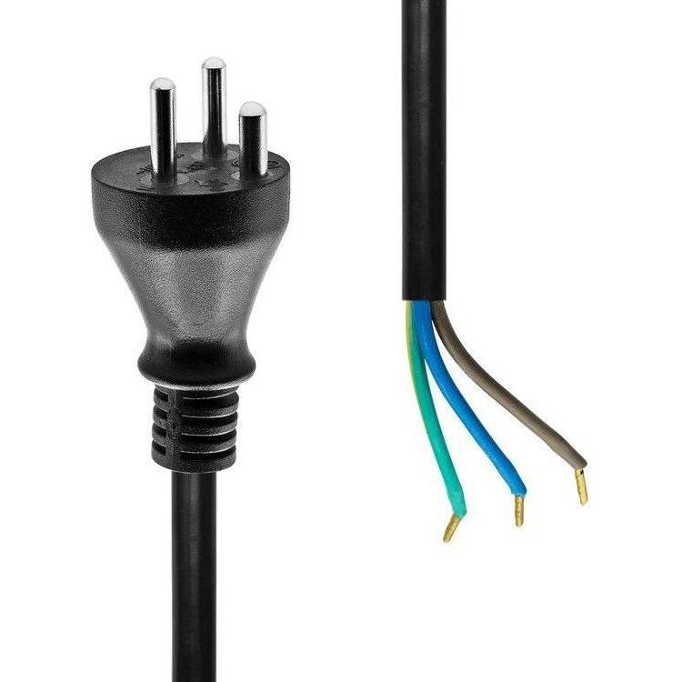 Thumbnail - ProXtend, Verlängerungskabel, Power Cord Denmark to Open End 5M Black (5 m)