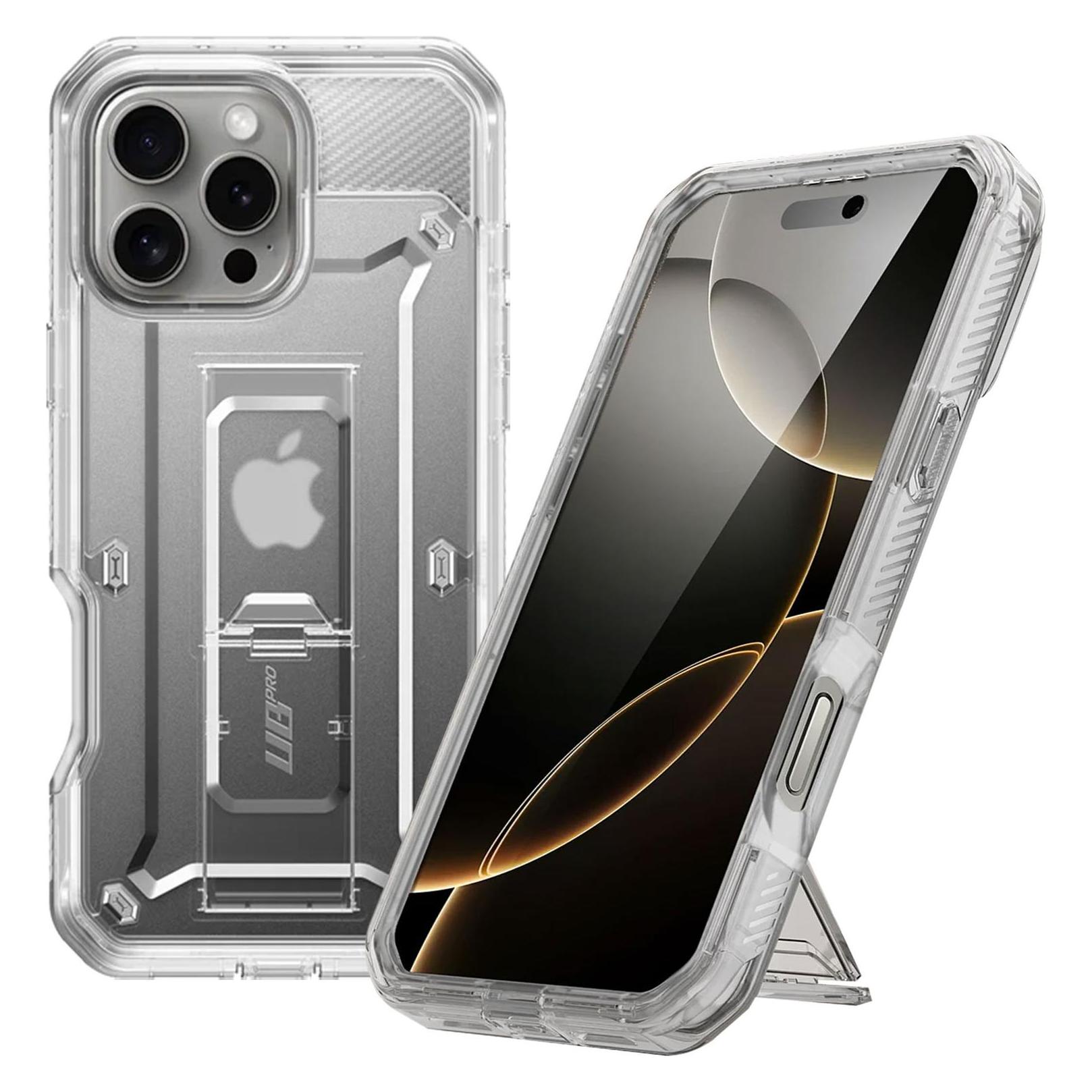 Supcase Unicorn Beetle Pro Rundum-Hülle (Apple IPhone 16 Pro), Smartphone Hülle, Transparent