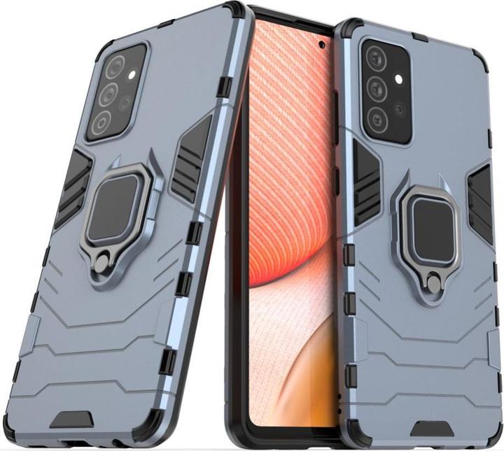 Image du produit Hurtel Ring Armor Case Kickstand Tough Rugged Cover pour Samsung Galaxy A72 4G bleu (Samsung Galaxy A72)
