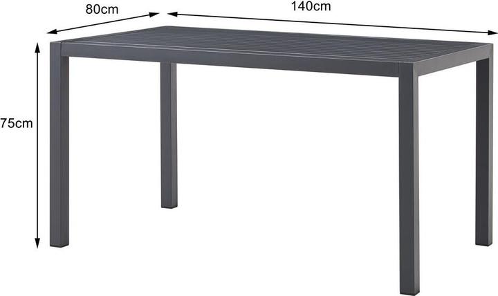 Image du produit Kare Design Tisch Madagascar Schwarz 80x140cm