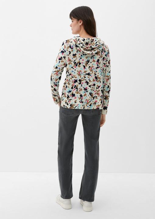 Produktbild s.Oliver T-Shirt Hoodie mit Allover-Muster (36)