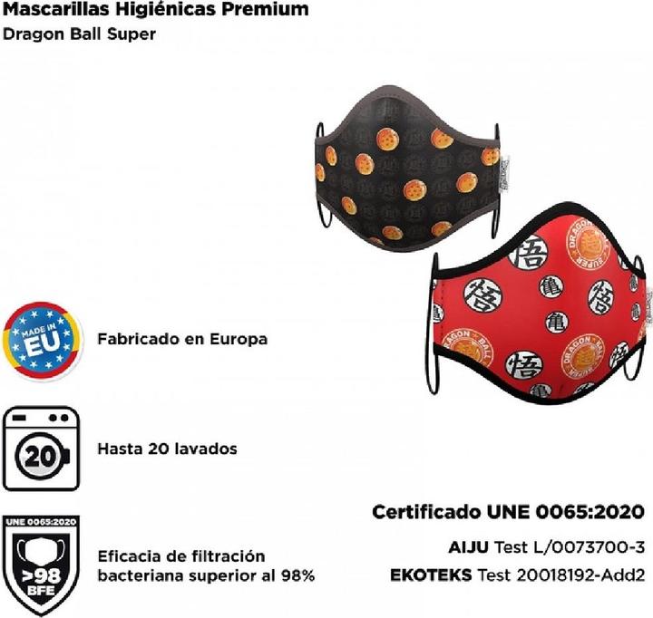 Produktbild My Other Me Hygienische Maske 2 Stück Dragon Ball (2 x)
