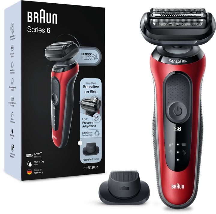 Actual product image Oral-B Braun Series 6 61-R1200s Foil Scraper Trimmer Black, Red