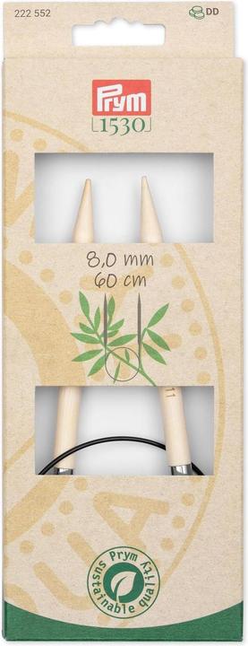 Immagine prodotto Prym Ago per lavorare a maglia circolare BAMBOO 8.00 mm, 60 cm