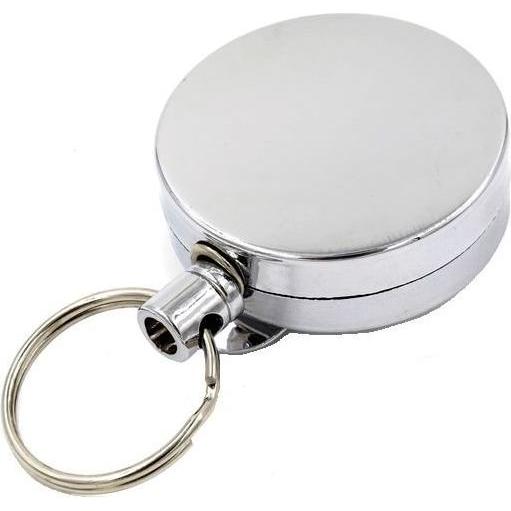 JTI, Schlüsselanhänger, Schlüsselhalter mit Jojo-Funktion, Silber