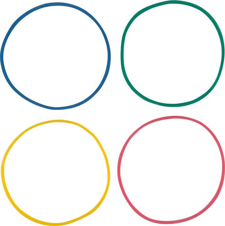 Actual product image Idena Rubber rings 80 pieces assorted colours Ø 40mm (80 pcs.)