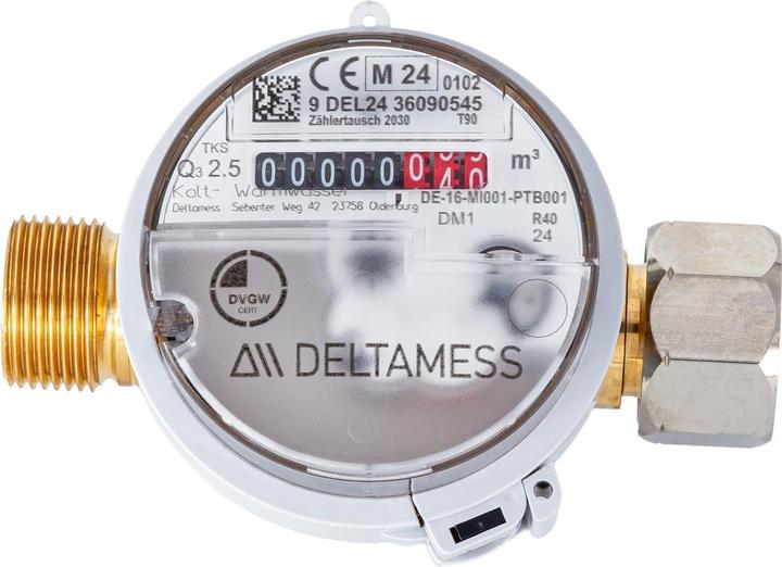 Produktbild Magni Deltamess Zapfhahnzähler TKS T90 smart M G 3/4 AGx110mm, Q3 2,5 cbm/h