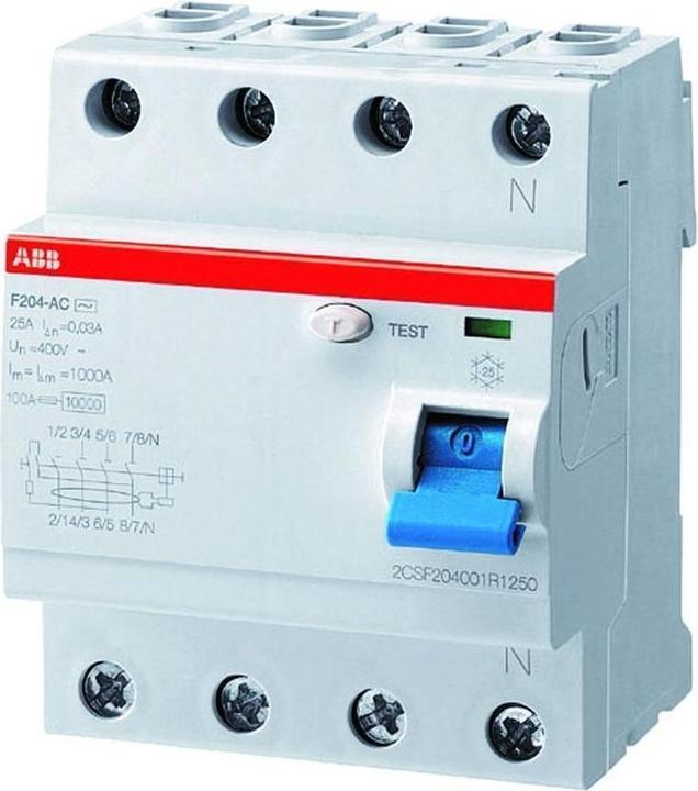 Produktbild ABB FI-Schutzschalter 4-polig 63A/0,3A