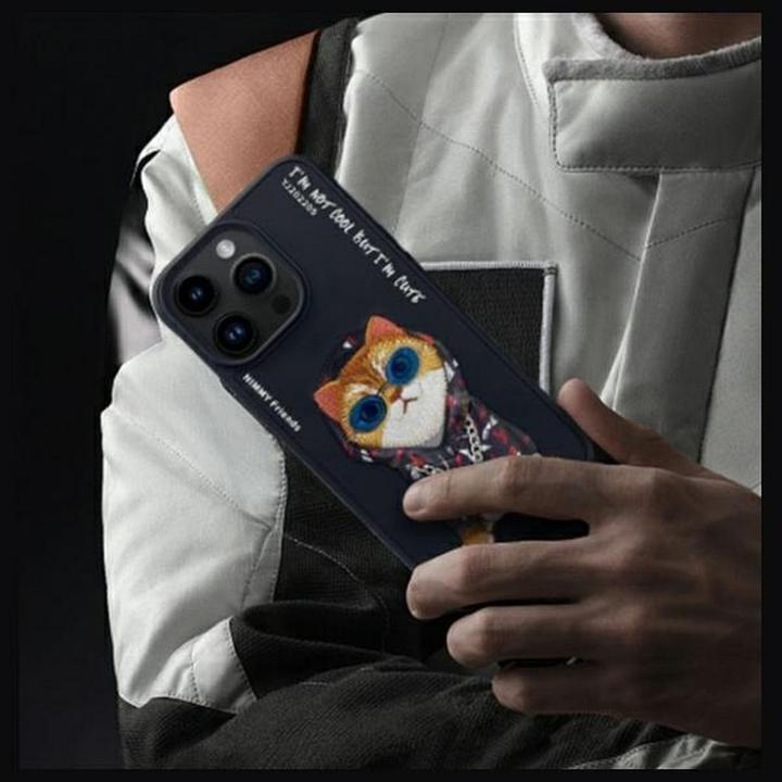 Immagine prodotto Nimmy case iPhone 15 Pro Max 6.7" black Glasses Cool Cat (Apple iPhone 15 Pro Max)