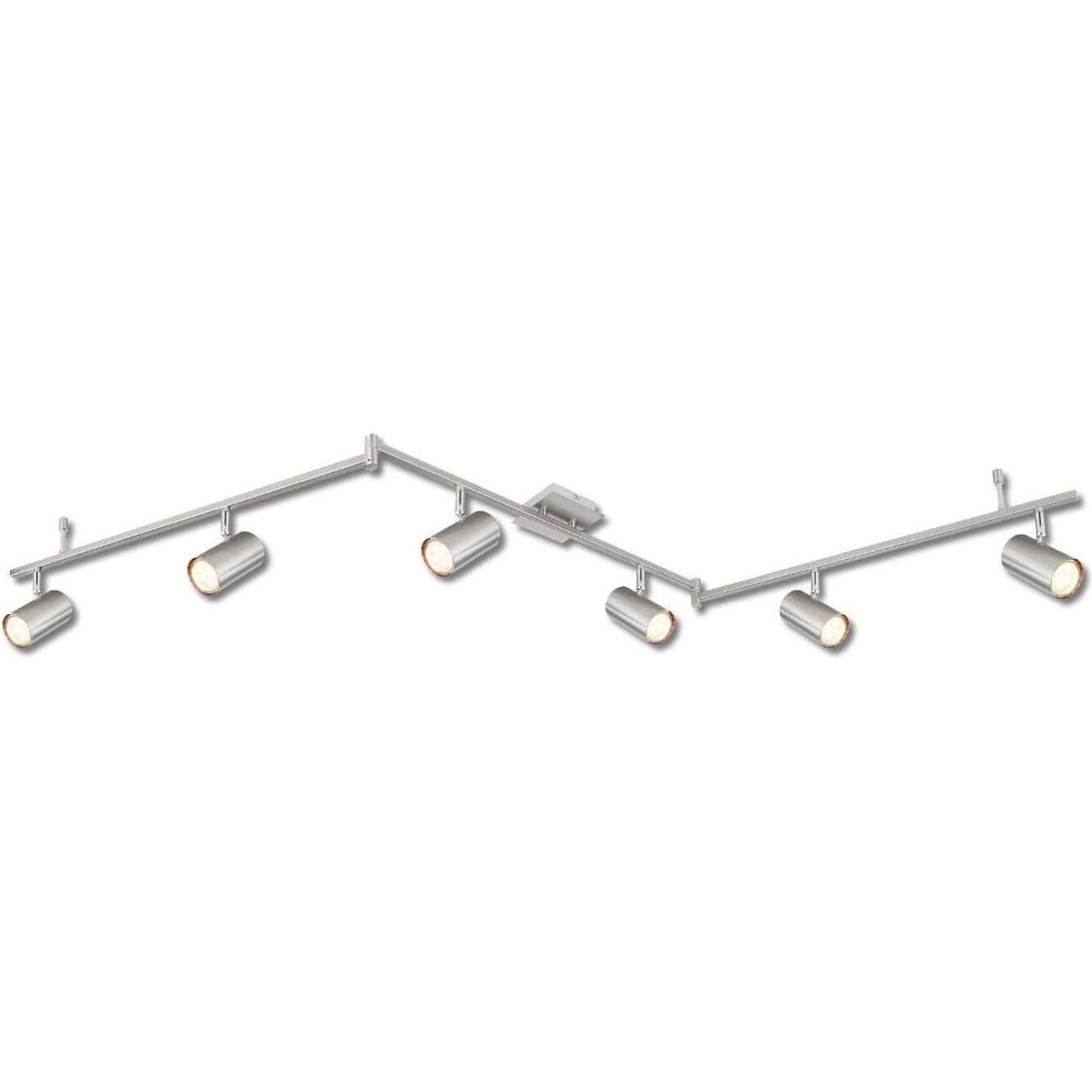 Isoled, Wandleuchte + Deckenleuchte, Deckenstrahler nickel matt, 6xGU10 Fassung (GU10)