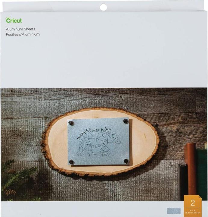 Cricut Metall-Schild Aluminium 20 x 20 cm, 2 Stück