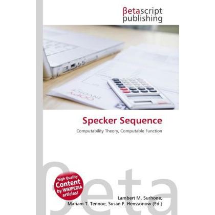 Specker Sequence, Fachbücher