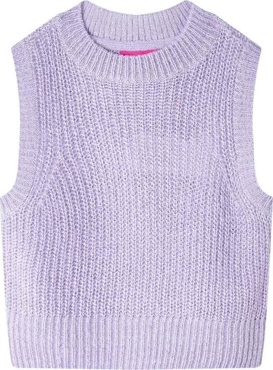 Actual product image VidaXL Children's jumper waistcoat knitted light purple 104,Material: 67 (104)