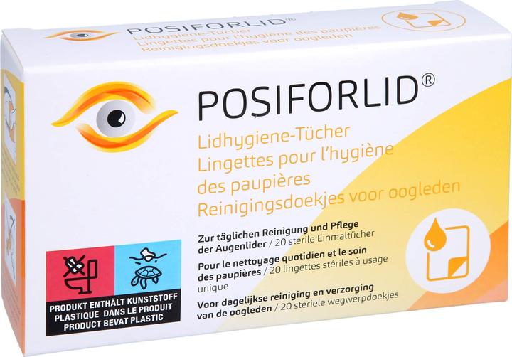 Immagine prodotto Pharma Medica Salvietta per l'igiene delle palpebre Posiforlid, 20 pezzi TUE (Salviette detergenti per il viso)