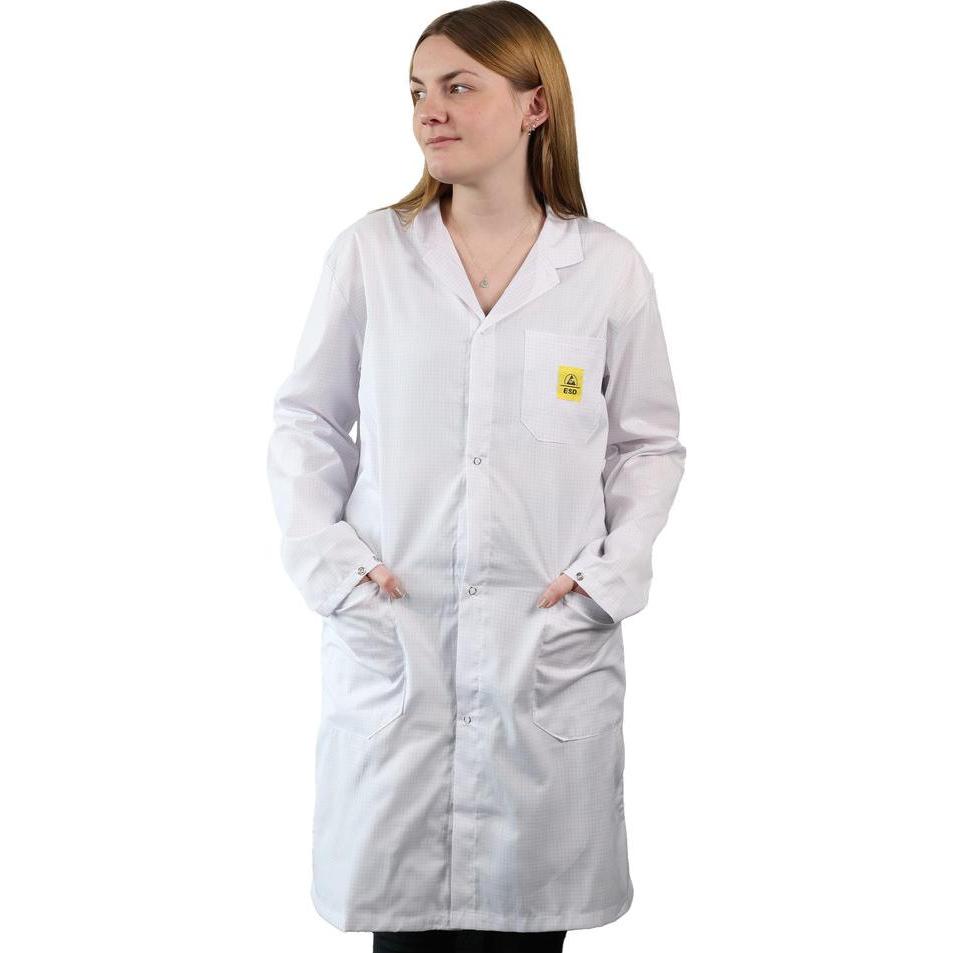 Wetec, Arbeitsjacke, Arbeitsmantel AM-120, ESD, XS, weiss (XS)