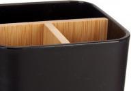 Actual product image Berilo square organizer 3 black bamboo holes