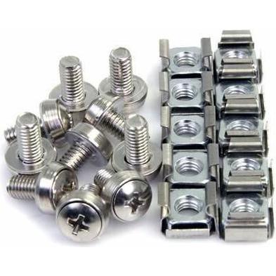 StarTech M6 CAGE NUTS und SCREWS, Serverschrank Zubehör, Silber