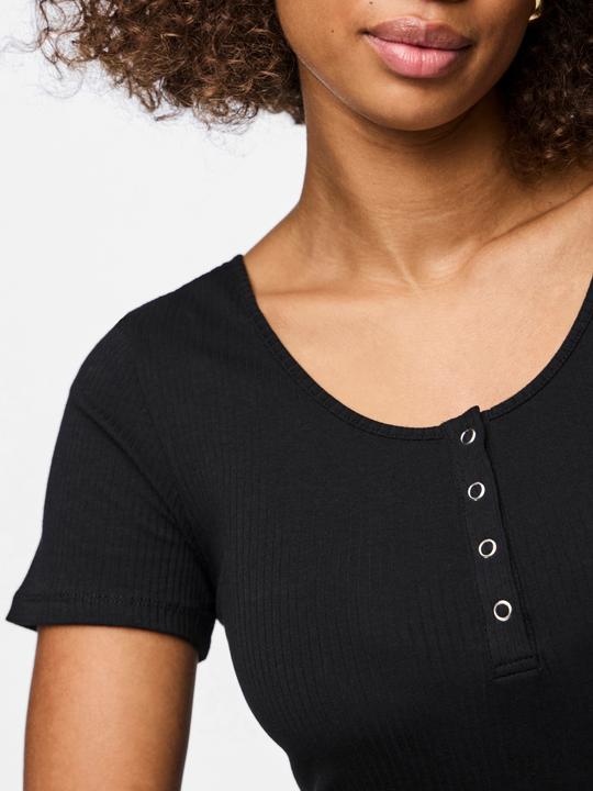 Immagine prodotto Pieces Top a coste con maniche corte (M)