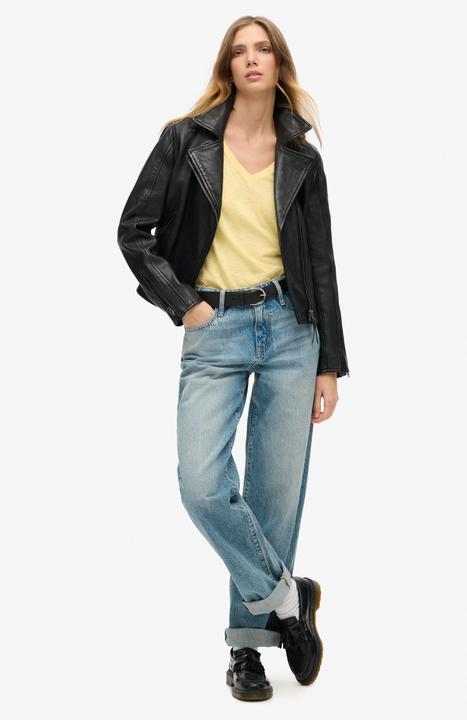 Produktbild Superdry Strukturiertes T-Shirt mit V-Ausschnitt und Stickerei (XXL)