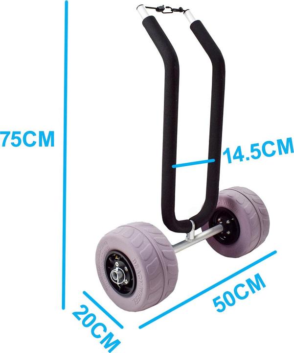 Image du produit 9WS Chariot alu 1 roues paddle basse pression spcial plage