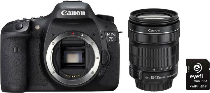 Canon EOS 7D II, 18-135mm, f/3.5-5.6 IS STM Kit with free 32GB SD card (Eye-Fi)