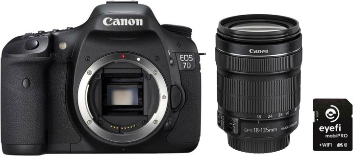 Produktbild Canon EOS 7D II, 18-135mm, f/3.5-5.6 IS STM Kit mit gratis 32GB SD-Karte (Eye-Fi)