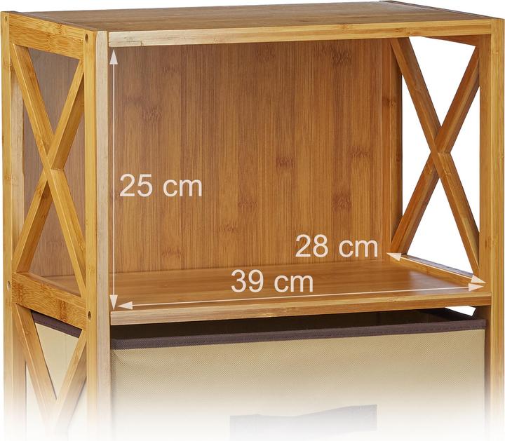 Actual product image Relaxdays Bamboo shelf basket