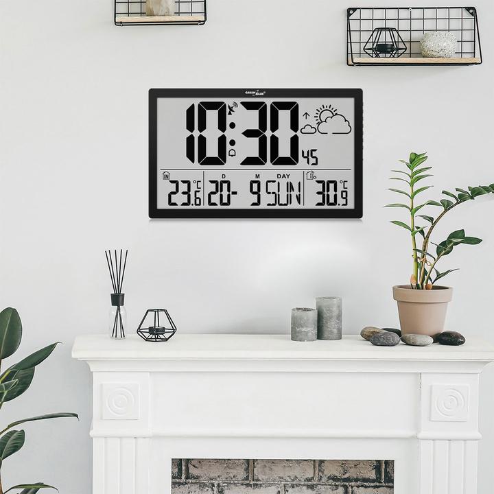 Actual product image No Name LCD wall clock temperature date GB218