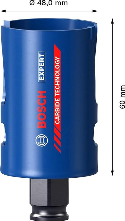 Immagine prodotto Bosch Professional Zubehör Sega a tazza Expert Construction Material, 48 x 60 mm (48 mm)