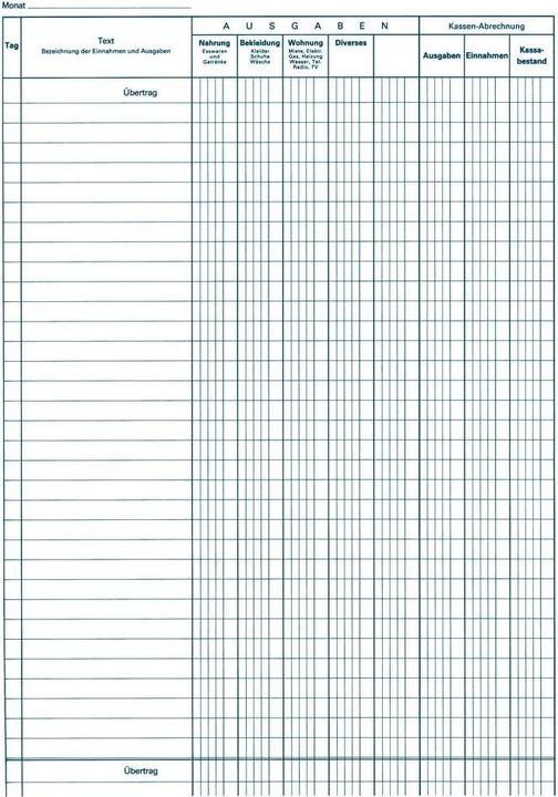 Produktbild Favorit Haushaltungsbuch (24x)