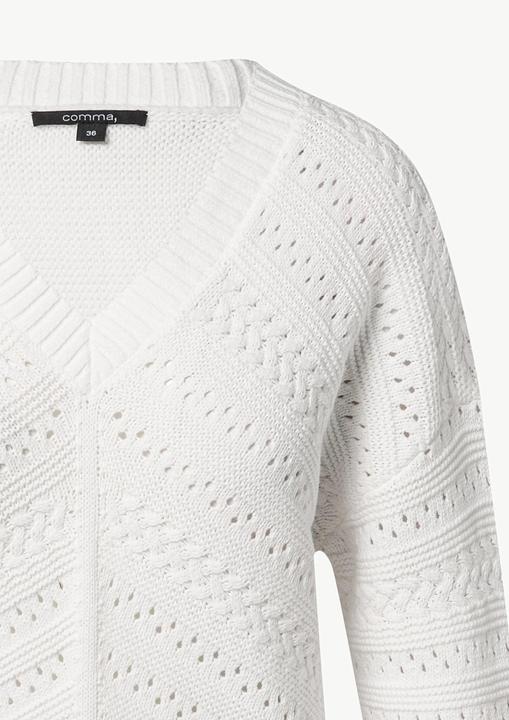 Image du produit Comma Strickpullover Strickpullover mit Riegel-Detail (42)