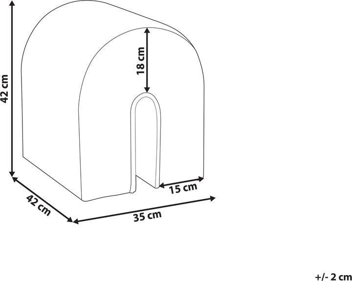 Immagine prodotto Beliani Pouf in tessuto di velluto beige 35 x 42 x 42 cm MODOC