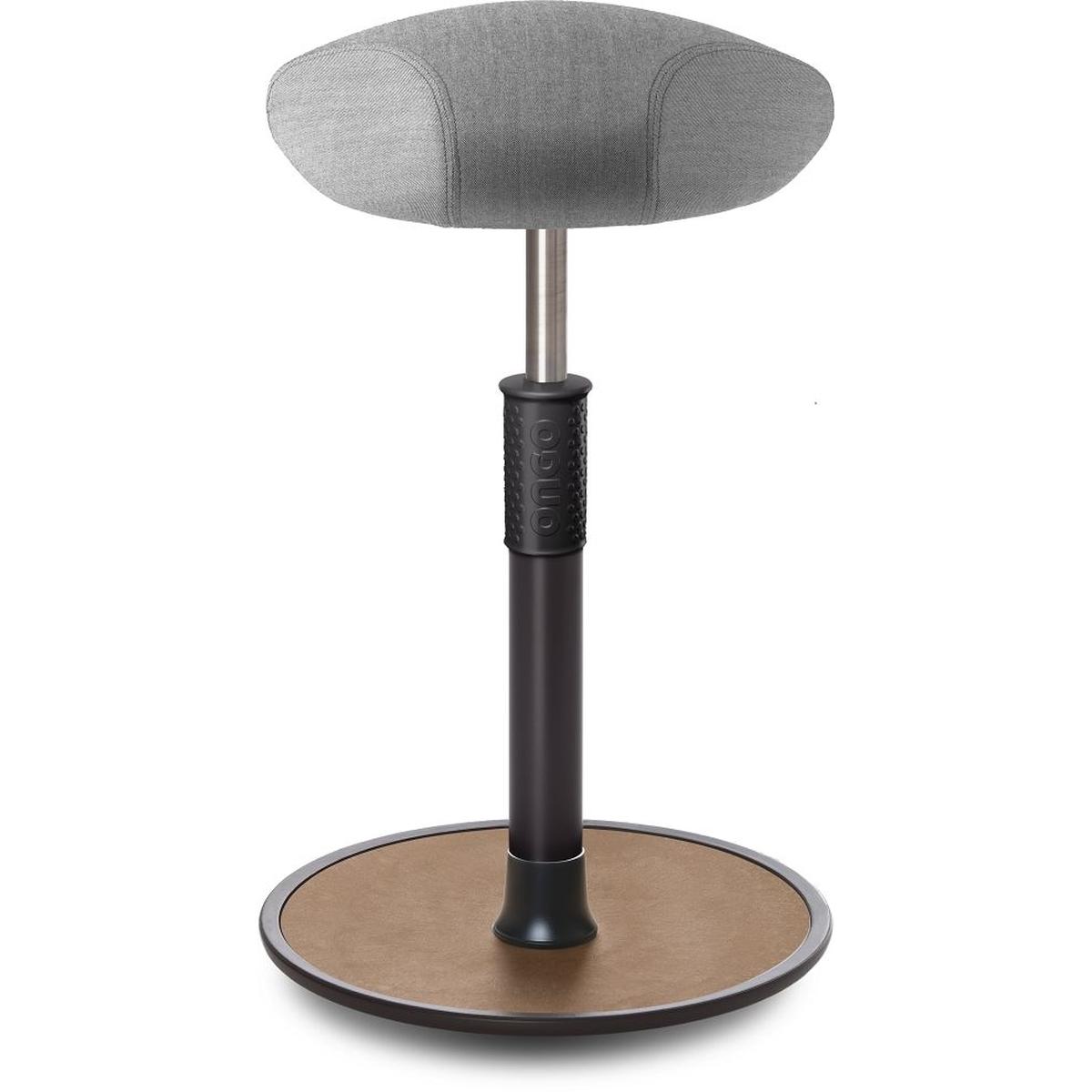 Ongo, Bürostuhl, Sitz- Stehhocker Free Tall Triangel kvadrat Remix Hellgrau schwarz /Natur