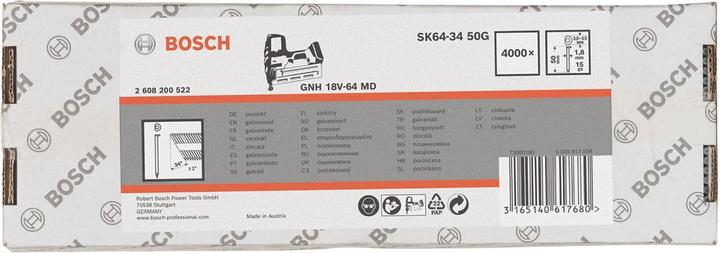 Immagine prodotto Bosch Professional Zubehör Perno svasato 64-34 50 G, 50