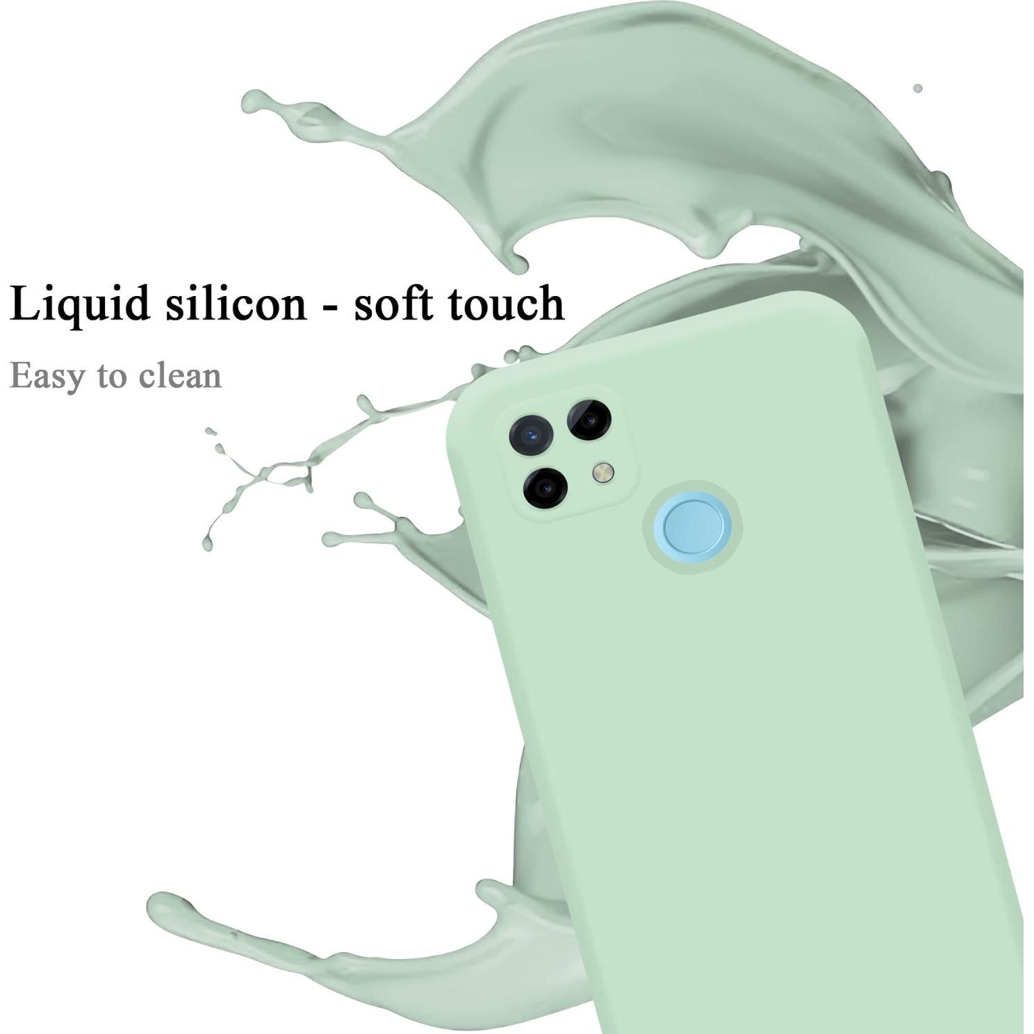 Thumbnail - Cadorabo TPU Liquid Silicone Case Hülle für Realme C21 (Realme C21), Smartphone Hülle, Grün