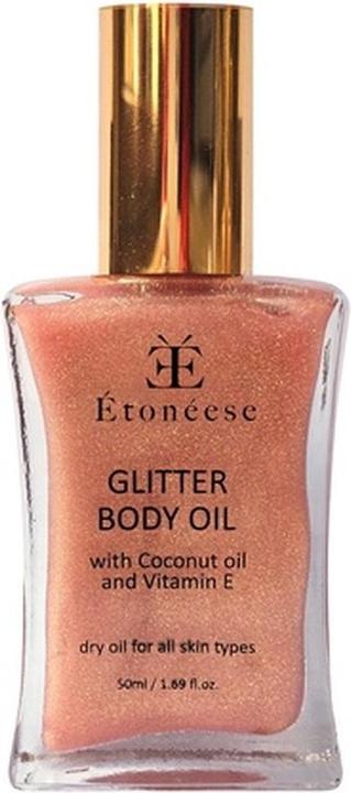 Etoneese Trockenes Körperöl mit Goldpartikeln Glow Rose 50ml (Körperöl, 50 ml)