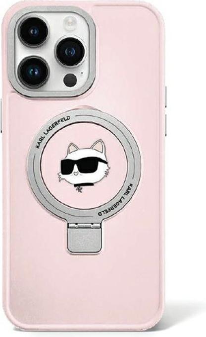 Produktbild Karl Lagerfeld KLHMP15SHMRSCHP iPhone 15 6.1" różowy/pink hardcase Ring Stand Choupette Head MagSafe (Apple iPhone 15)